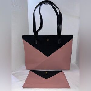 💥💥💥NOTIQ Duo Tone Structure Zip Tote | Handbag w/Pouch